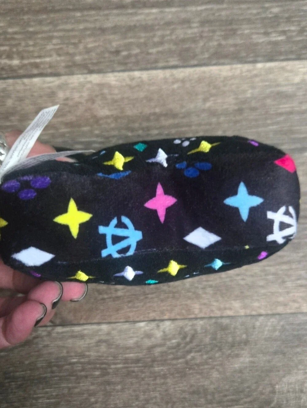 Haute Diggity Dog Chewy Vuiton Plush Handbag Purse Dog Toy Black Multicolor NWOT